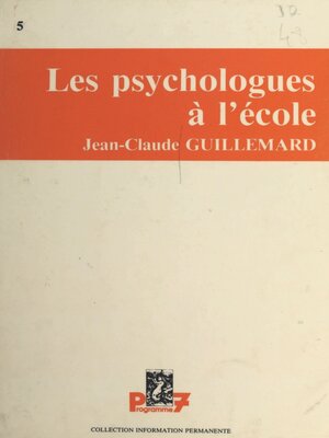 cover image of Les psychologues à l'école